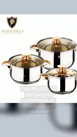 Only ₱1,499.00 for Kaisa Villa cookware set soup pot stainless steel soup pot cookware set cooking pot! Don't miss out! Tap the link below#foryoupage 