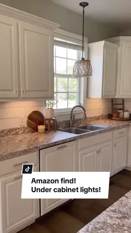 Amazon find! Motion sensor cabinet lights! I love these motion sensor light bars! They are super simple to install and they make the kitchen feel so cozy! They are also rechargeable! And they have motion detection, so they come on when they sense movement in the area.😍 #kitchenupgrade #diykitchen #whitekitchen #kitchenaesthetic #kitchendecorideas #Undercabinetlights #kitchenlighting #lightinghack #amazonhomemusthaves #amazonhomefind 