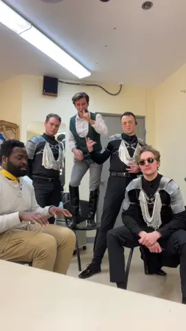 A prince, some knights, and a revolutionary walk into a bar🎤🥁🎸🎹 #gettingthebandbacktogether #fun #actor #performer #musicaltheatre #backstageshenannagains #silly #goofy 