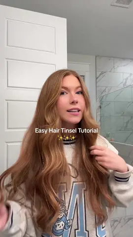 y’all wanted a talking walkthrough so I hope this helps 🫶 #hairtinsel #hairtinseltutorial 