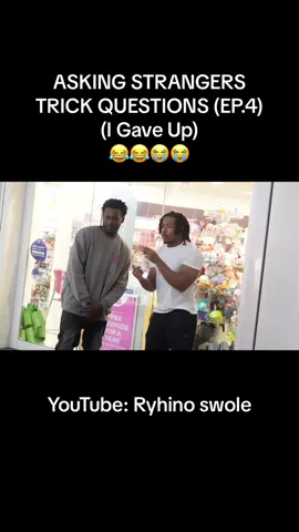 Asking Strangers Trick Questions (EP.4) YouTube-Ryhino swole 🎬🍿. #viral #foryoupage #mustwatch #trending #fyp #fypシ゚viral #fypage #entertainment #funny #hilariousvideos #publicinterview #areyousmart #iqtest #areyousmarterthana5thgrader #areyousmarterthan #trickquestions #trickquestion #trickquestionsforyou #hilarious🤣😂 #trynottolaugh 