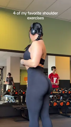 Try these 4 for some sexy shoulders 🤝🏼 #gymgirl #GymTok #shoulders #shoulderworkout 