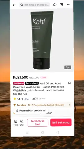 spesial tahun baru kafh lagi promo cuma 20 ribu aja #mentahan #tiktokshop #mentahanvideo #capcut #affiliatemarketing #kafh #sabunmuka #penghilangbekasluka #jerawat 