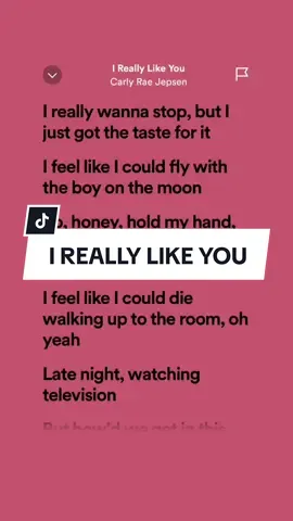 I Really Like You🎶by:Carly Rae Jepse #songlyrics #spotify #fypviral 