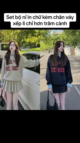 Set bộ nỉ in chữ #xuhuongtiktok #viraltiktok #HelloVietnam #thoitrang #thudong2023 