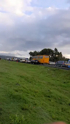 Heavy traffic jam Nairobi Naivasha highway 