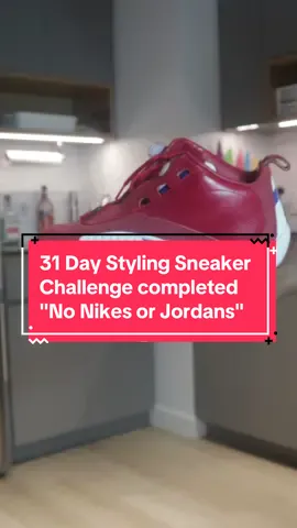 31 day challenge completed no nikes or Jordans let me see your favorite sneakerhead do that #sneakerchallenge #transitions #content #contentcreator #sneakerhead #reebok #iversons #ewing 