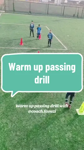 Warm up passing drill with 6 player U10 U9 U8 @coach.faouzi #coachsixtyone #warmup  #football #training #practice #Soccer #coaching #futbol #motivation #Fitness