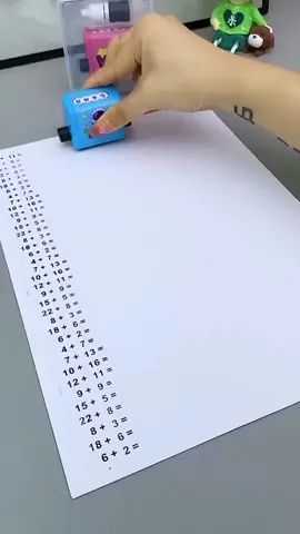 Kids Number Rolling Stamp Addition Subtract Multiply Divide Seal Stamp Pupils Math Practice