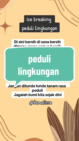 Ice breaking peduli lingkungan #icebreaking #icebreakingseru #icebreakingterbaru #icebreakingpaud #gurusd 