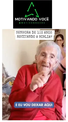 A sabedoria e fé de uma idosa de 103 anos!#videosemocionantes #biblia#fé#idosa #viral #fyp 