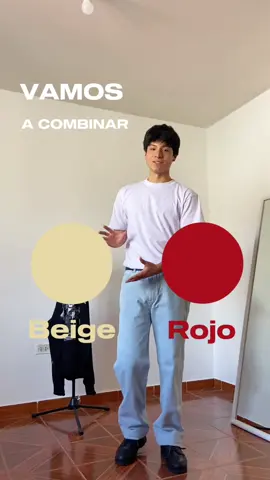 Parte 3 | Combinando colores Probamos el rojo y beige para construir un buen outfit 🔴🟡 #menstyle #outfit #grwm #2024 #outfitideas #inspooutfit #coloroutfit #coloresropa #OOTD 