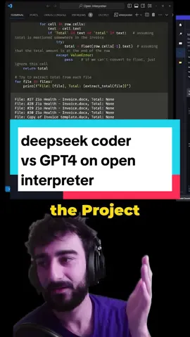 Comparing Open interpreter powered by a 7B model vs GPT-4. GPT-4 has much better planning skills. deepseek coder wasn't completely off though, and very impressive because I think gpt4 probably has many trillions of parameters. #openinterpeter #gpt4 #deepseek #llama2 #lmstudio #opensource #terminal #coding #automation #llm #promptengineering 