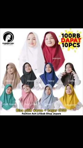 Paket 100rb dapat 10 pcs hijab Hameeda Anak. Bisa buat sekolah, ngaji sore atau jalan².#paketjilbabaanak #jilbabanak#bergoaanak #100rbdapat10hijabanak 