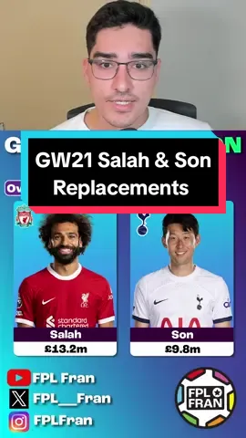 Gameweek 21 Salah and Son Replacements FPL 23/24! #fpltiktok #fpltips #fplcommunity #fantasypremierleague #fpl #fpltok 
