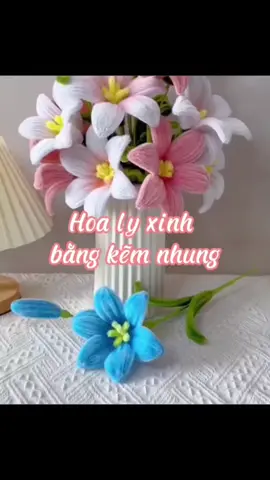 Hoa ly xinh bằng kẽm nhung #kemnhung #kemnhunghandmade #tet #hoaxinh #2024 #trending #hoalykemnhung #hoaly 