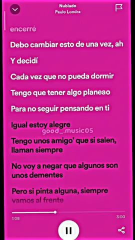 Nublado - Paulo Londra  #✨🎧 #nublado #paulolondra #spotify #letra #musica 