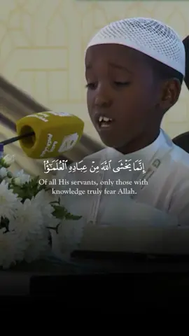 Surah Fatir, verses 28-30. Recited by Abdullah Hasan Hussain from Somalia 🇸🇴. #quran #quran_alkarim #quranrecitation #qurantranslation #قرآن #تلاوة_خاشعة #تلاوة_مؤثرة #surahfatir #سورة_فاطر #qurancompetition #somali 