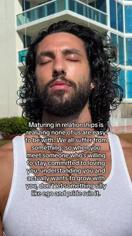 The truth is, we’re all stubborn and think that our way is the right way… at least to a certain extent 🤷🏻‍♂️ Even after healing our wounds and becoming more self-aware about our flaws & triggers, we still have the tendency to fall into old patterns when we feel hurt or misunderstood. But I think that at the end of the day, if the person we’re with is willing to be patient, understanding and work through these moments of misunderstanding or disagreement with soft communication… we should hold on tight to them and do everything in our power to keep evolving and improving ourselves. Letting our ego and pride take over in these situations will only lead to regret when we no longer have that person by our side. That’s why we need to remember that love isn’t about proving who’s right and who’s wrong… It’s about evolving together ❤️‍🔥 In my opinion… Love is growth. Love is patience. Love is understanding. Love is empathy. Love is commitment. Love is mindfulness. What else do you think love entails? Let me know below! #fyp #couples #relationships #relatable #Love 