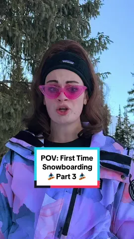 POV: First Time Snowboarding. Part 3. #pov #skit #funny #comedy #snowboarding 