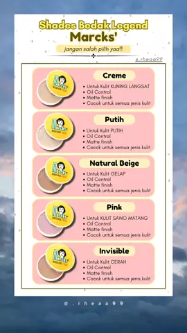 sesuaikan dengan kondisi kulit kalian yaa 😉 #bedak #bedaklegend #bedaktabur #bedaktaburviral #bedaktaburantiminyak #bedakmarcks #marks #loosepowder #tipskecantikan #fyp #viral #trending 