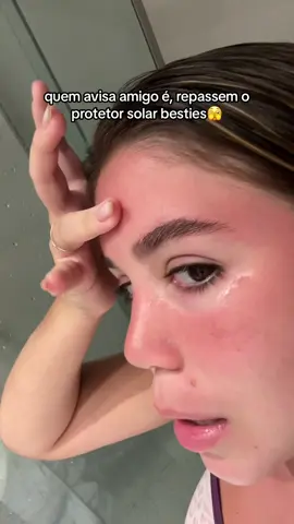 a cara toda inchada pós insolação🥹#verao #insolação #sol #queimaduras 