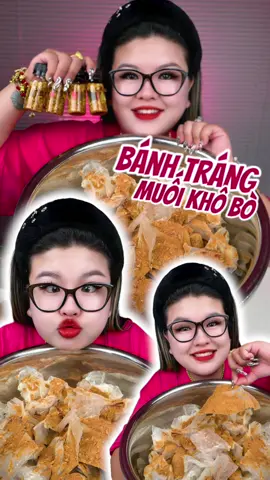 Bánh tráng muối khô bò #hoanglammukbang #hoanglamfoodie #ancungtiktok 