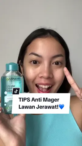 ✨ Tinggal SWIPE #Micellarwater Blue #GarnierIndonesia buat angkat kotoran penyebab jerawat! 💙 SAVE & SHARE ke bestie #acnefighters nih!