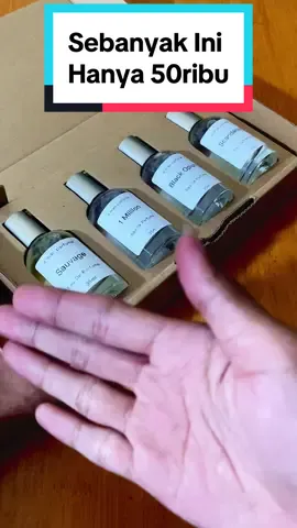 Paket Parfum 4 Botol Hanya 50 Ribu + Bonus dan Voucher nya Juga. Yakin Ga Mau CO nih? #fyp #capcut #parfumviral #paketparfumbox #parfumpriawanita #rameinplissss🥺🖤 #parfumcowo #parfumereccomended🎉 #affiliatepemula #affiliator #affiliasi #affiliasi25persen #komisiafiliatetiktok #komisiaffiliateprogram #komisiaffiliasi 