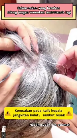 Rakan-rakan yang beruban, tolong jangan warnakan rambut anda lagi.Gunakan serum rambut hitam, selesaikan masalah uban dari akar.#grayhair#dyehair#ScalpSerum#Herbs#Blackhairessence#haircare#Haircaretutorial#hairgrowth#Sturdyhair 