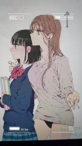 不良気味な家庭教師🩷　年上のお姉さんがめっちゃタイプだったりするので何回でも描ける自信あります！！ #百合 #創作百合 #百合漫画 #漫画が読めるハッシュタグ #読み切り漫画 