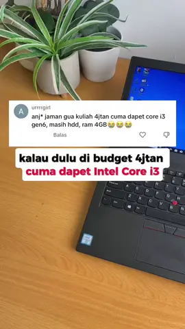 Dulu di budget 4jt cuma dapet intel core i3, tapi sekarang🫣 #laptopmurah #rekomendasilaptop 