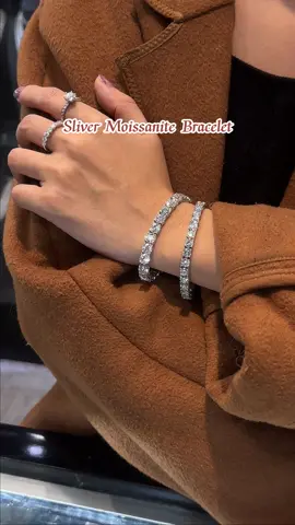 Moissanite silver bracelet#jewelry #fyp #unisexfashion #fashion #foryou #tiktokshop #trend #925sterlingsilver #moissanite #ucciyo #moissanitejewelry #bracelet 