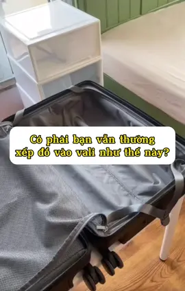 Thay đổi cách xếp đồ vào vali để tối ưu không gian bạn nhé 😉 #dvn #vali #dulich #xepdo #packing #viral 
