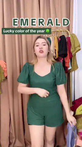 Wear emerald para lucky ka sa lovelife whole year! 🤣 Feng shui lucky color 🍀 #missyco #TikTokShopFashion #outfitideas #emerald #coordsph #tiktokfindsph 