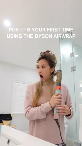 It’s a lot windier than i thought! Do you want to see the whole thing done? #dysonairwrap #fyp #hairtutorial 