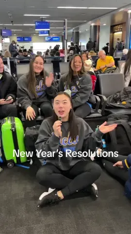 Welcome to our aiport #TEDTalk, where we discuss our #newyearsresolutions for 2024. #GoBruins #uclagymnastics 