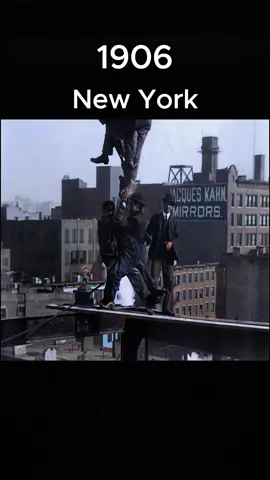 1906 New York skyscraper building. Safety first #History #colorized #oldfootage #newyork 