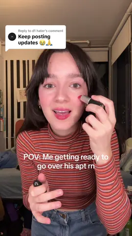 Replying to @d1 hater blush as lipstick bc its more pigmented. #cuteguy #nyc #nyctrain 