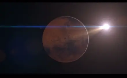 Mars rotating in space around sun #space #fyp #mars 
