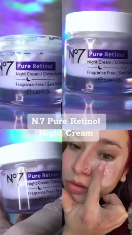 N.7 Night Cream Pure Retinol: Rediscover Radiance While You Sleep Unveil a more luminous complexion with the N.7 Night Cream Pure Retinol, a skincare essential designed to transform your nightly routine. This advanced formula is meticulously crafted to deliver unparalleled benefits, making it an indispensable addition to your skincare regimen. Benefits: Pure Retinol Power:    - Infused with pure retinol, a gold standard in anti-aging skincare, this night cream helps diminish the appearance of fine lines and wrinkles. Experience the potent effects of retinol, renowned for its skin renewal properties. Intensive Overnight Repair:  - As you embrace restful sleep, the N.7 Night Cream works tirelessly to repair and rejuvenate your skin. Wake up to a revitalized complexion, with improved texture and a youthful glow. Deep Hydration:   - Hyaluronic acid, a hydration powerhouse, collaborates with pure retinol to lock in moisture. Say goodbye to dryness as this cream replenishes and nourishes your skin, promoting a supple and plump appearance. Even Skin Tone:  - Target dark spots and uneven skin tone with the cream's brightening properties. Wake up to a more even, radiant complexion, revealing the natural beauty of your skin. Non-Greasy, Luxurious Texture:   - Enjoy a sensorial experience with the cream's non-greasy and luxurious texture. It effortlessly glides onto the skin, providing a soothing and comforting sensation as it absorbs deeply. Gentle Formulation:  - The N.7 Night Cream Pure Retinol is formulated with care, ensuring it is gentle on your skin. Experience the power of retinol without compromising on comfort. Visible Results Over Time:  - Incorporate this night cream into your routine for long-term benefits. With regular use, witness a transformation in the texture, tone, and overall health of your skin. Elevate your skincare ritual with the N.7 Night Cream Pure Retinol, a nightly indulgence that reveals a radiant, youthful complexion with each application.