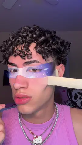strip tape makeup ☁️☁️✨🌑 #satisfying #satisfyingvideo #creativemakeuplooks 
