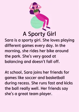 A Sporty Girl #sportygirl #sports#fyp #fory #english #englishlesson #englishclass #englishteacher #learnenglish #dailyenglishpractice #dailyenglish 