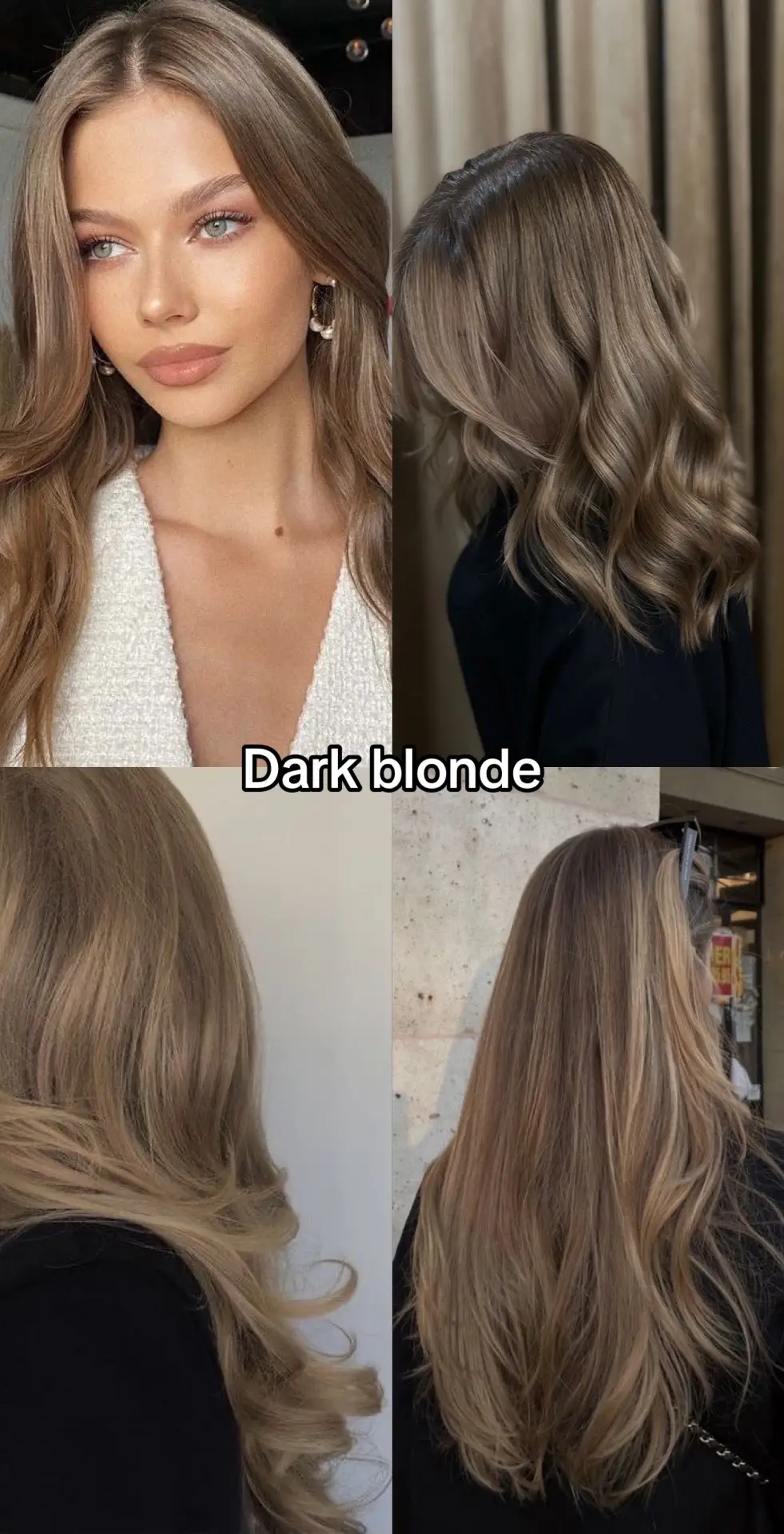Dark blonde <33 #darkblonde #champagneblonde #vanillablonde #vanillagirl #hairinspo2024 #caramelblonde 