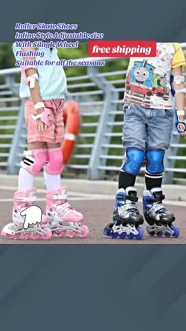 Roller Skate Shoes Inline Style Adjustable size With Silngle Wheel Flashing,suitable for all the seasons , free shipping #roller#roller skate shoes purarskate #skateshoeschallenge #flashingshoes #kidskater #skateshoes #girlsskater #boyskater #rollerskate #goodthing #foryou 