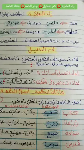 #لغة_عربية #لام_التعليل #ياء_الملكية #جذر_الكلمة #اصل_الكلمة ###ابتدائي_منهج_جديد 