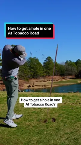 How do you get a hole in one at Tobacco Road ? I have no idea. But I almost lost an eye from the amount of dirt that was sent into my pupil 😂 can I beat @nick_delfico who is a +2 handicap if I started on the green? Today we find out. #golf #golftips #golftipsforbeginners #golfcoach #holeinone 