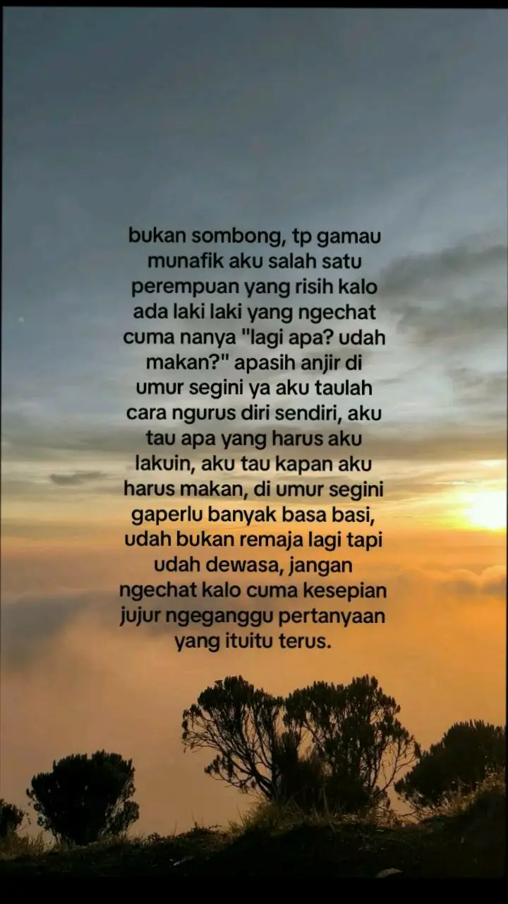 diumur segini gabutuh yang basa basi 😌🙈#galaubrutal🥀 #galaustory🥀 #sadvibes🥀 #galaubrutal🥀 #fyp #xyzbca #quotestory #quotessad #fypシ #galaubrutal #sadboy #sad #sadvibes #sadquotes #sadvibes🥀 #fypシ #galaubrutal🥀 #fypageシ #fypシ゚viral #fypシ゚viral #berandatiktok #masukberanda #fypdongggggggggggg #fyppppppppppppppppppppppp 