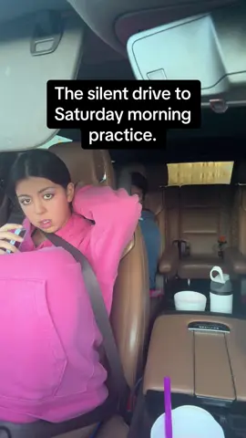 The silent drive to Saturday morning cheer practice. #silentdrive #mymoffitts #cheermom #competitivecheer #momof5 #tonsillectomy 
