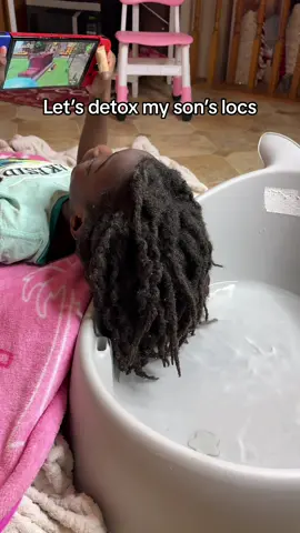 Let’s detox my son’s locs with me after 3 months #fypシ 